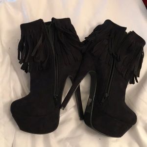 Styluxe Fringe Platform Boots